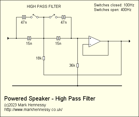 Switchable high
      pass filter