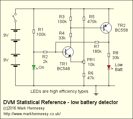 Low battery detection circuit