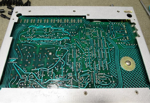 View of the underside
      of the main PCB in the Radiometer SMG40 (106k)