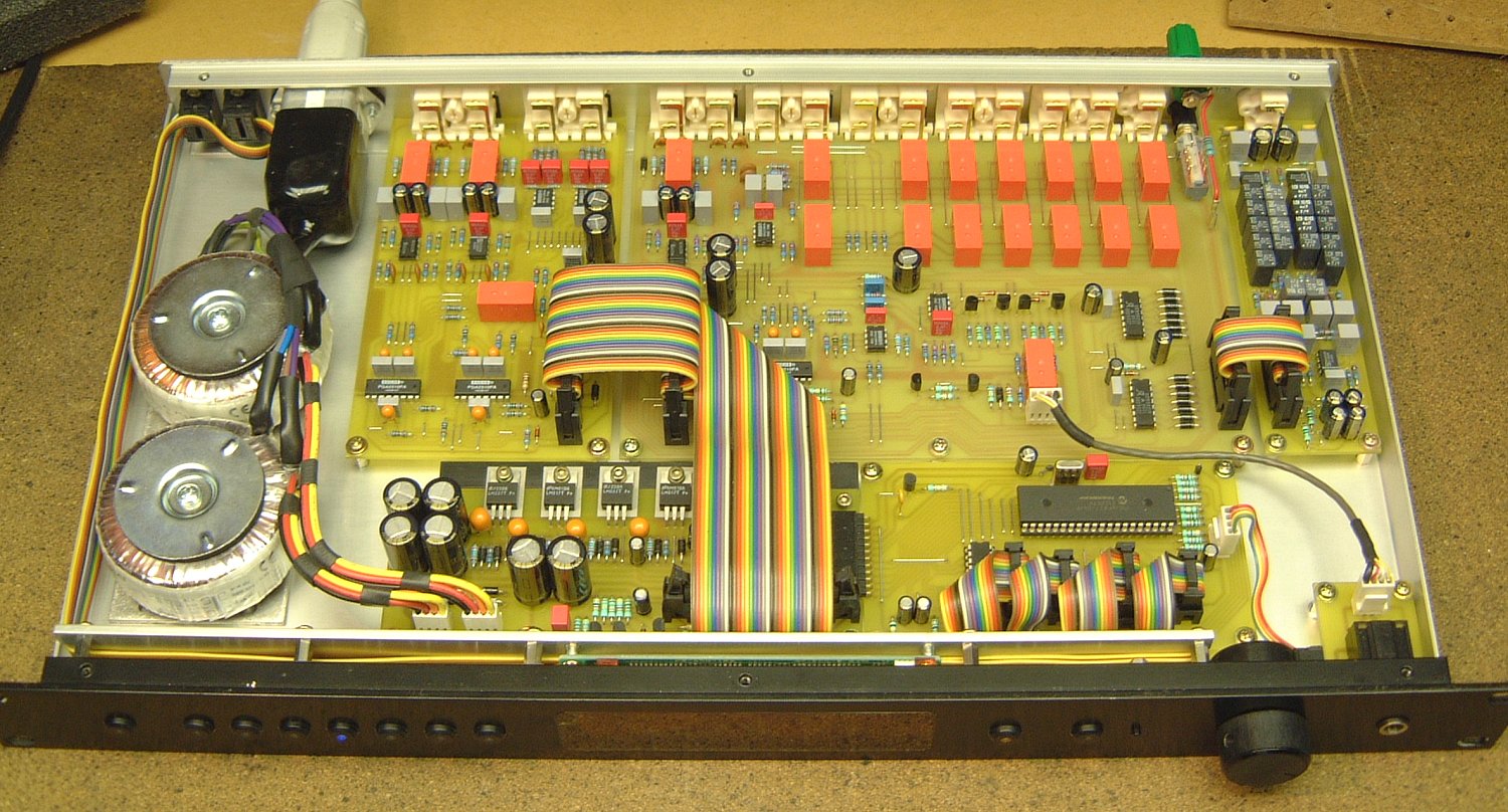 The nearly completed pre-amp